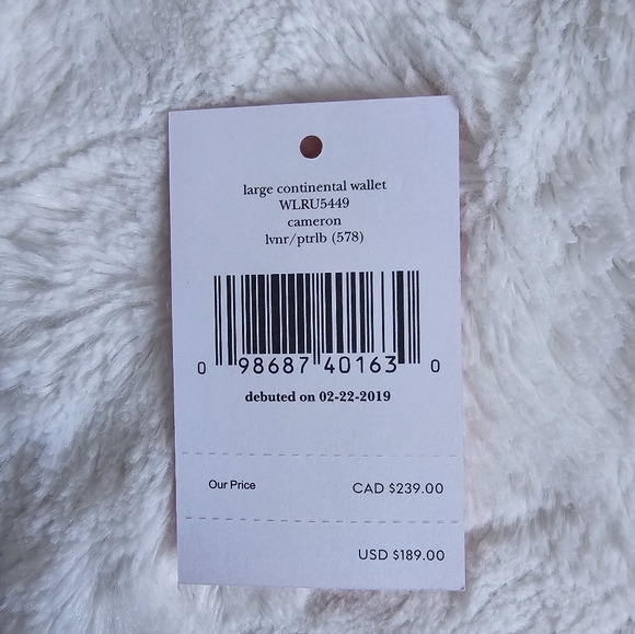 Kate Spade Cameron Medium Lavender Satchel AND Large Continental Wallet Set ♠ - Picture 15 of 16